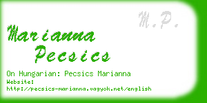 marianna pecsics business card